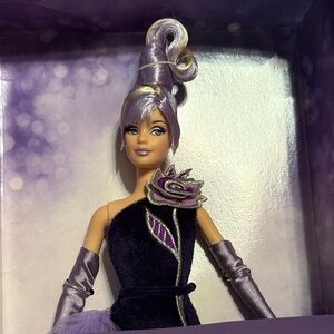 Barbie Doll by Bob Mackie with Shimmering Purple Hair and Dress